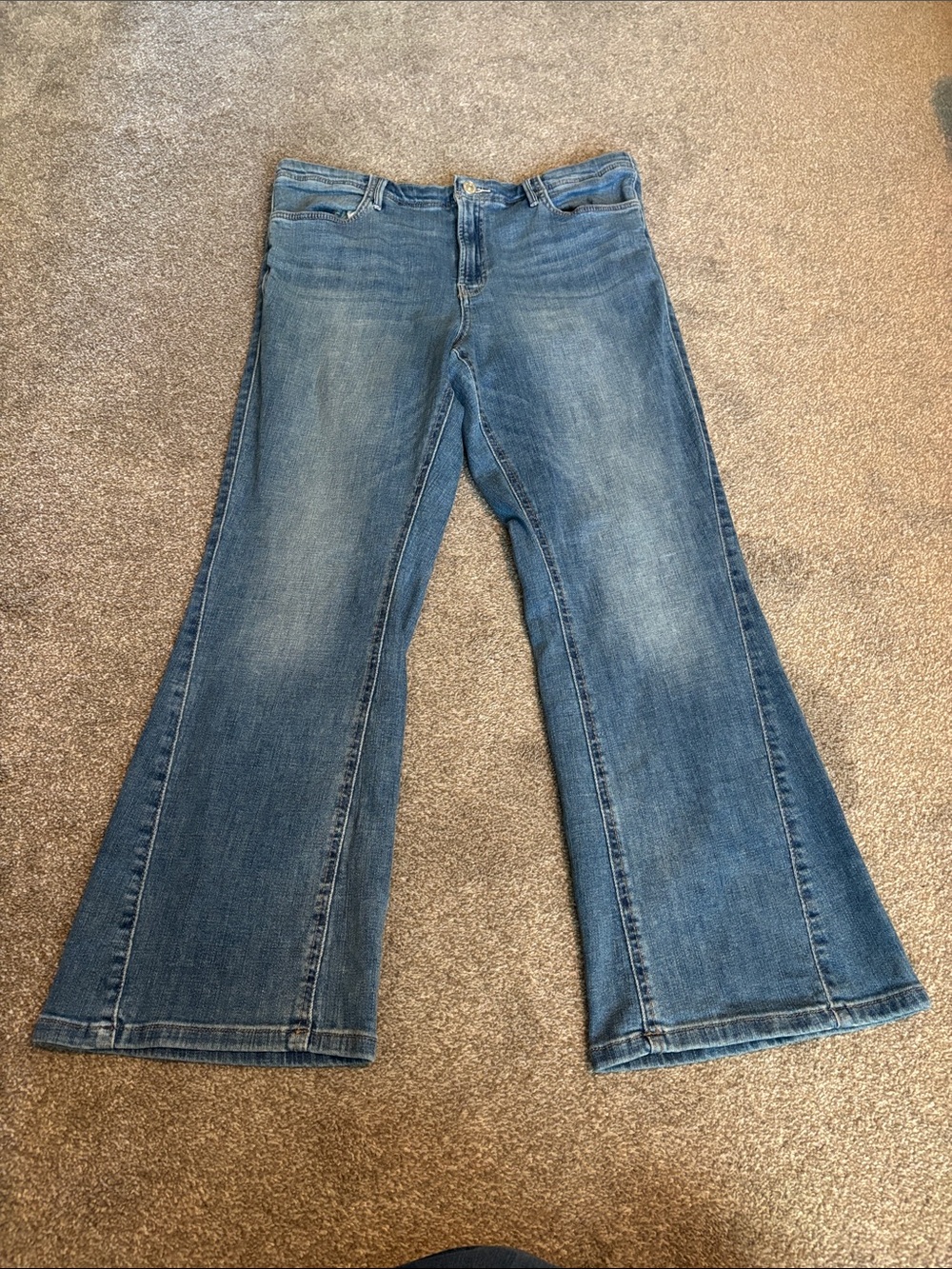 We The Free Women's Jordan Low Rise Blue Flare Jeans size 32/14